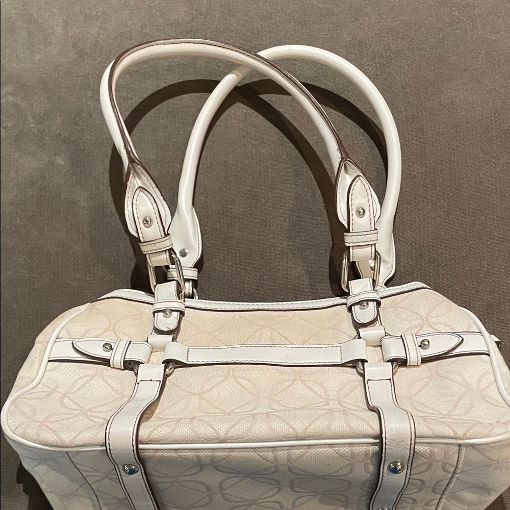 Nine West Cream and White Shoulder Bag